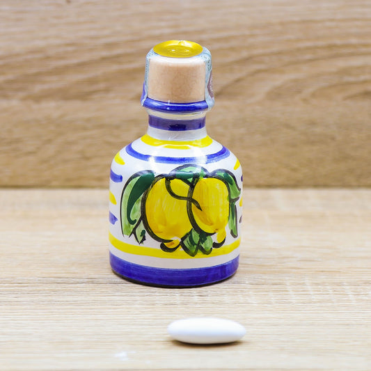 Bottiglia Piccola Limoncello decoro Vietrese Il Borgo di Vietri