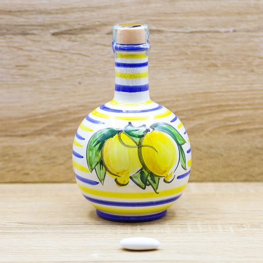 Bottiglia Grande Tonda Limoncello decoro Vietrese Il Borgo di Vietri