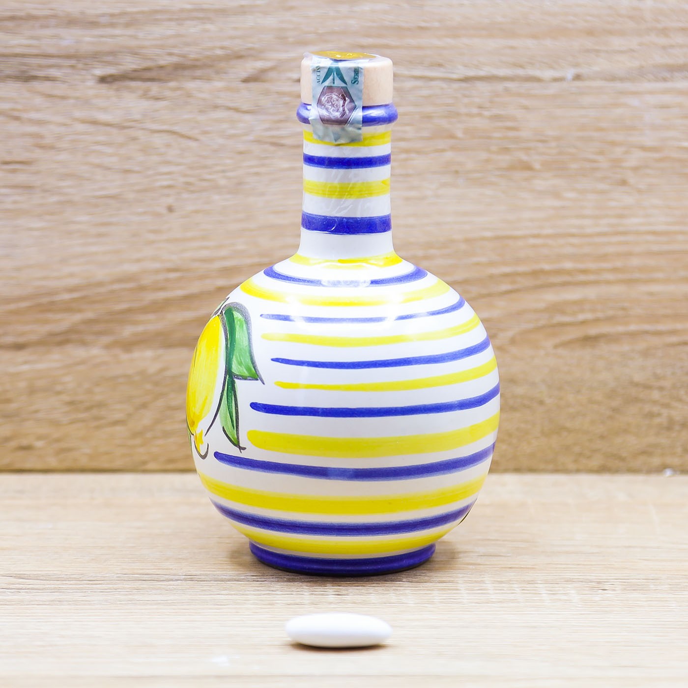 Bottiglia Grande Tonda Limoncello decoro Vietrese Il Borgo di Vietri