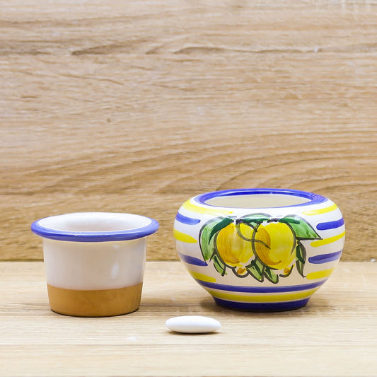 Vaso decoro Vietrese Il Borgo di Vietri