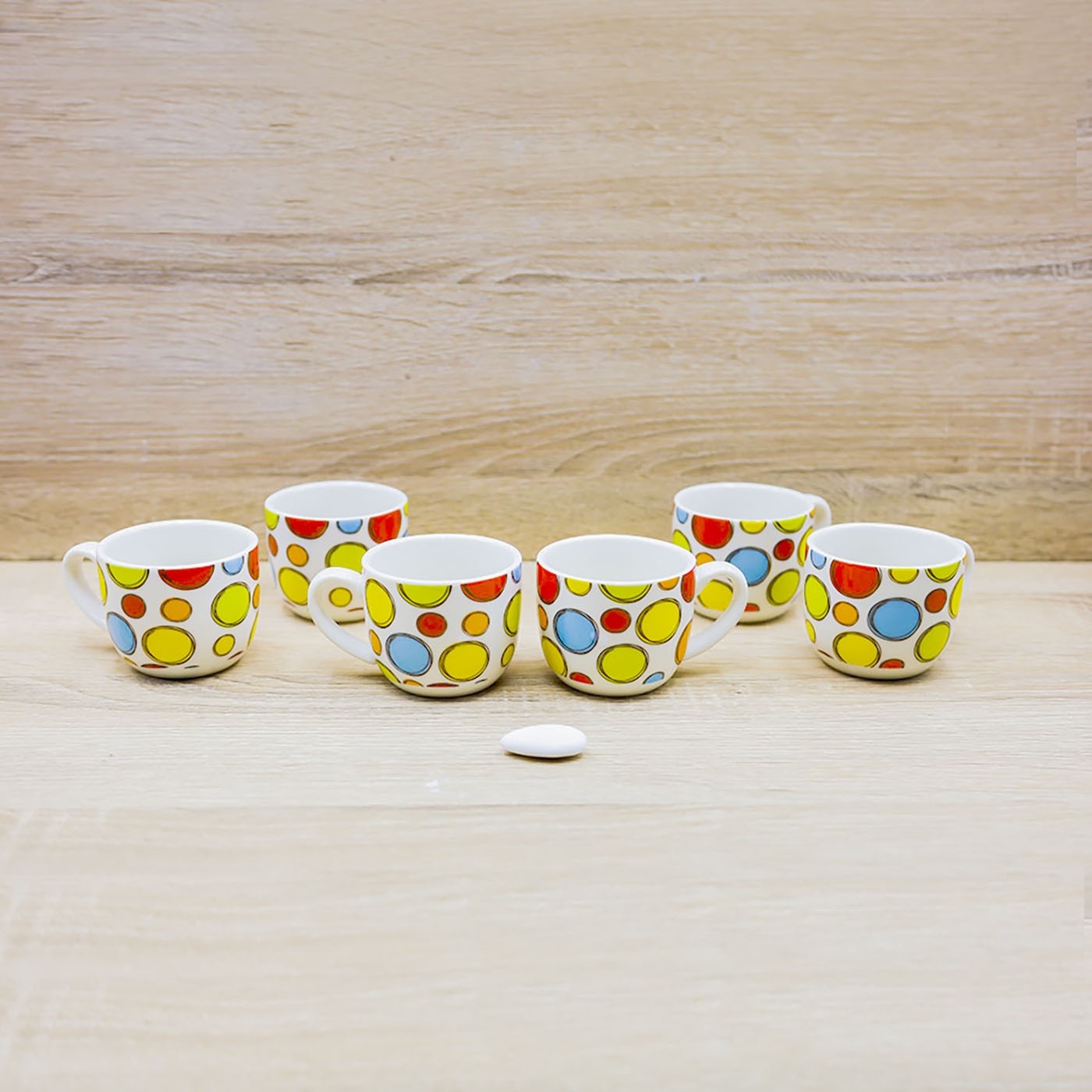 Set 6 Tazzine con Bolle Colorate "Caffettino" Cuore Matto