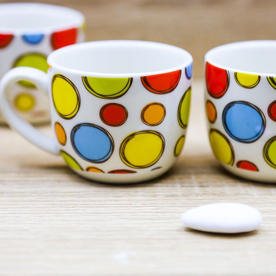 Set 6 Tazzine con Bolle Colorate "Caffettino" Cuore Matto