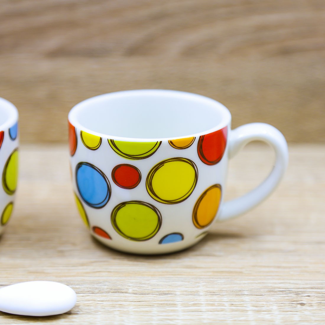 Set 2 Tazzine con Bolle Colorate "Caffettino" Cuore Matto