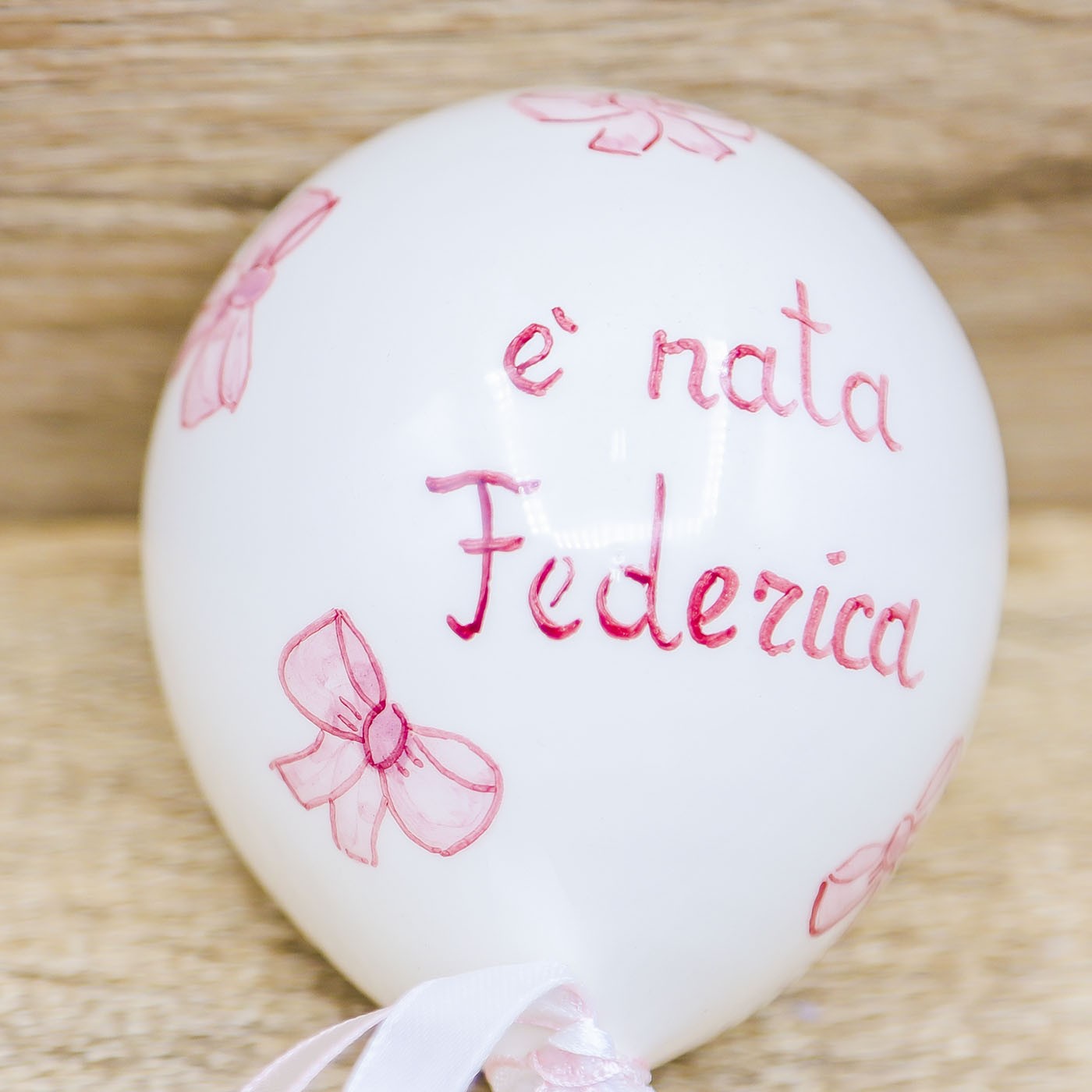 Palloncino Personalizzato Rosa Pienne Design