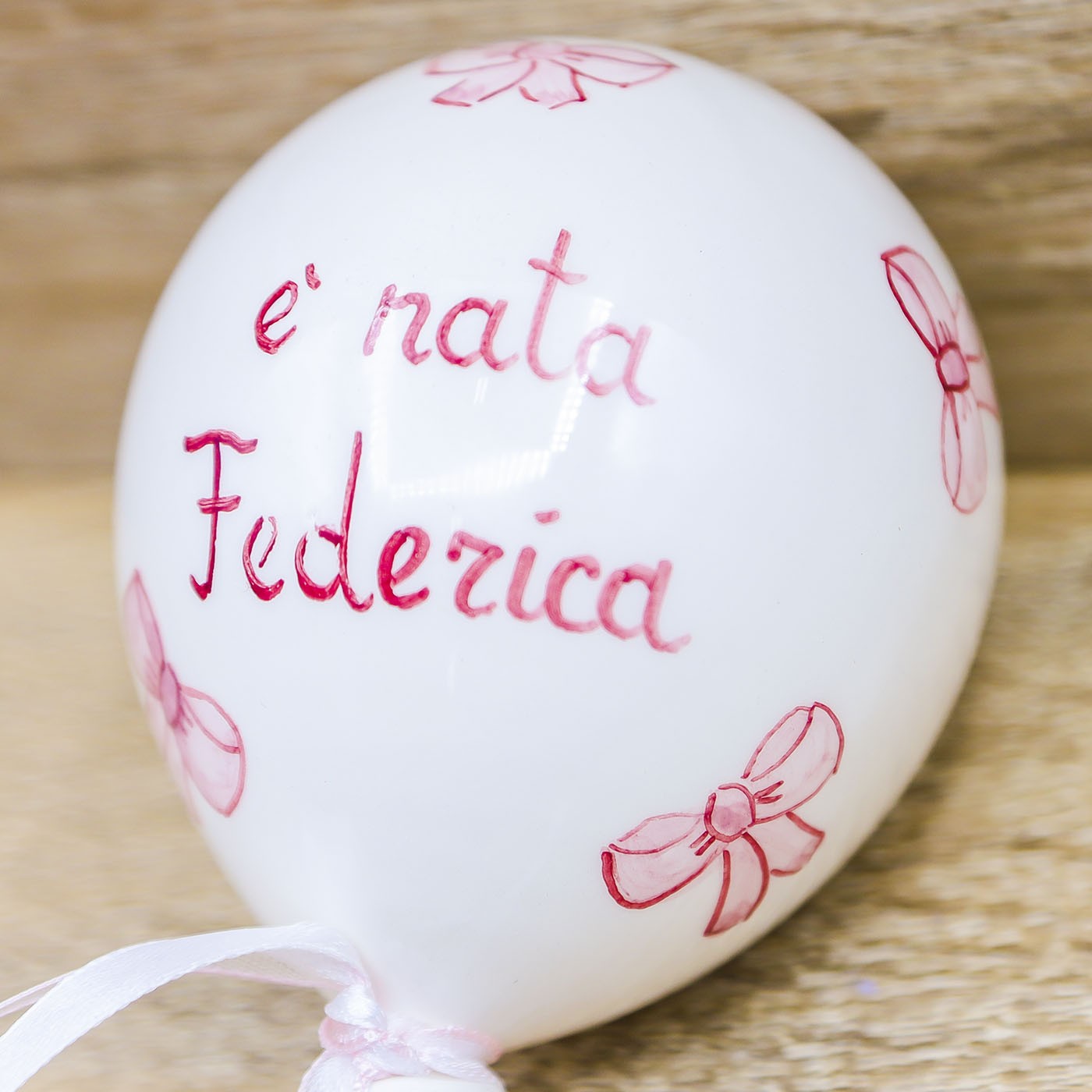 Palloncino Personalizzato Rosa Pienne Design