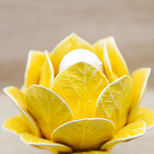 Portacandele Fiore Giallo Pienne Design