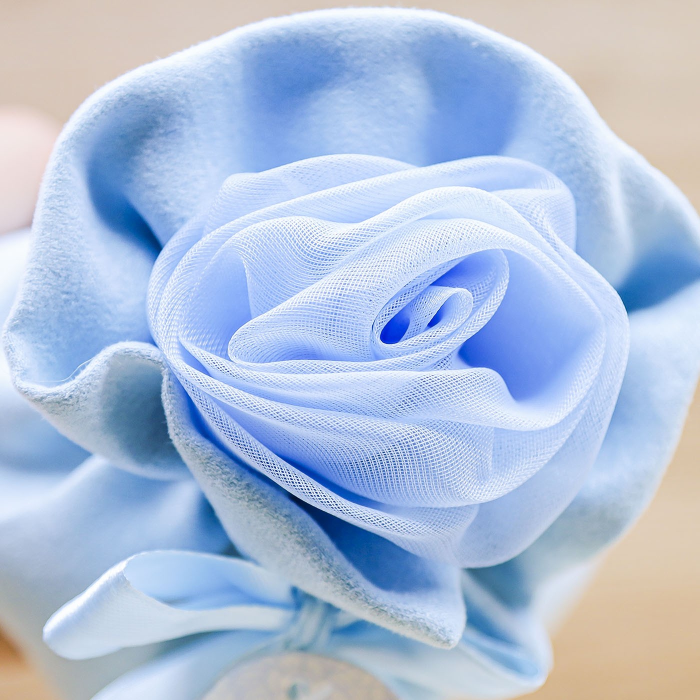 Sacchetto Azzurro con Rosa Piccolo "Boy" Claraluna