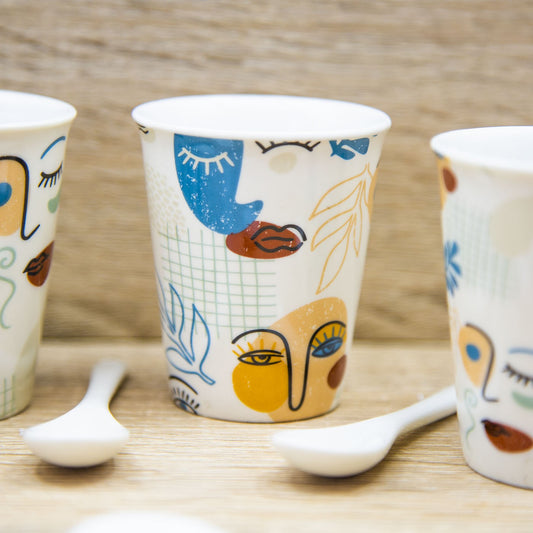 Set Tazzine con Volti Enesco