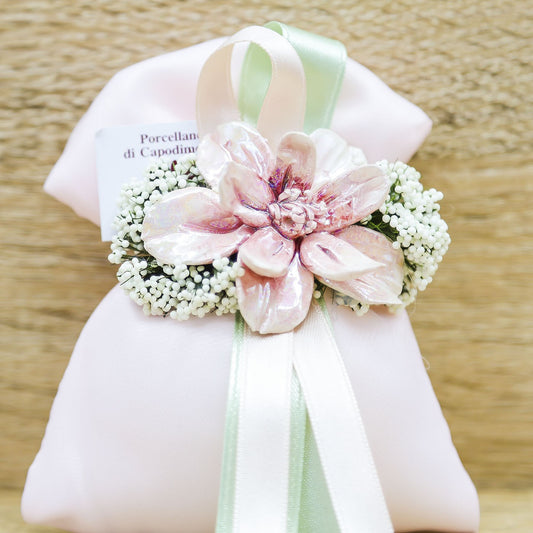 Sacchetto Piccolo con Fiore Porcellana