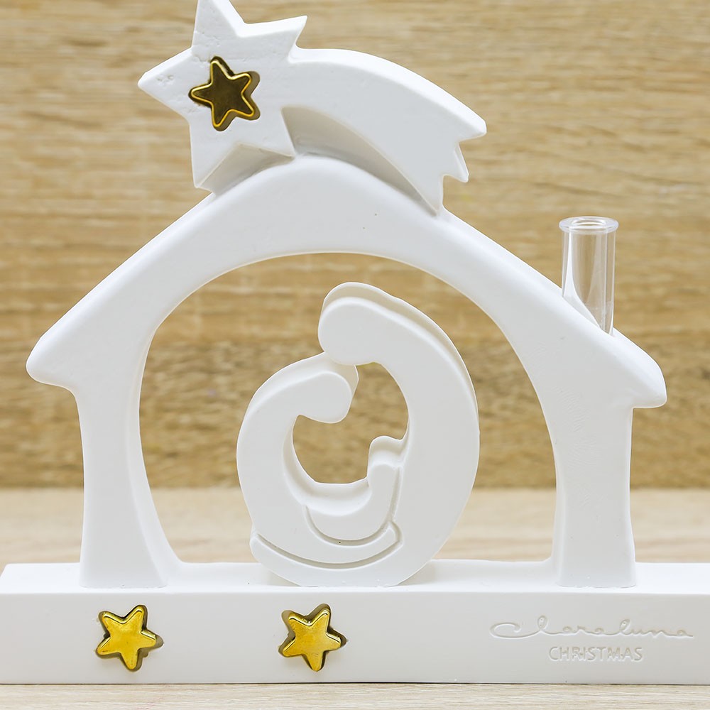 Profumatore Capanna con Sacra Famiglia Claraluna