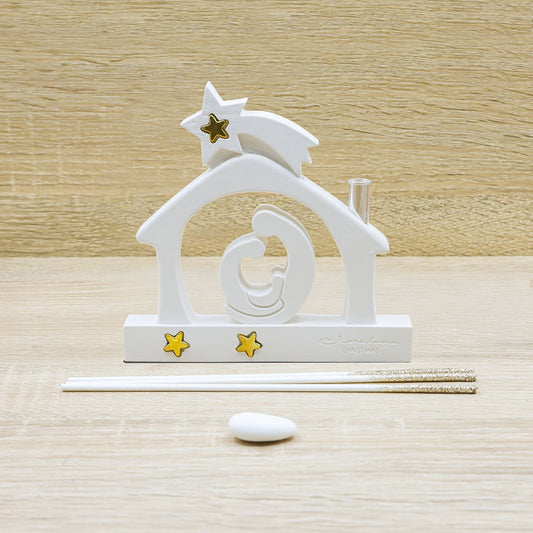 Profumatore Capanna con Sacra Famiglia Claraluna