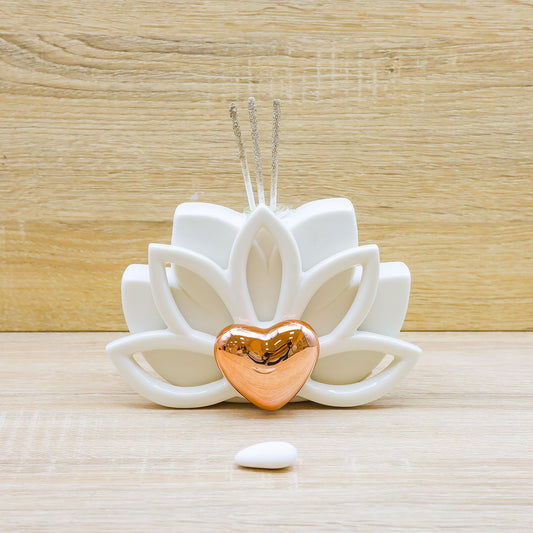 Profumatore Fiore di Loto Oro Rosa Grande Claraluna