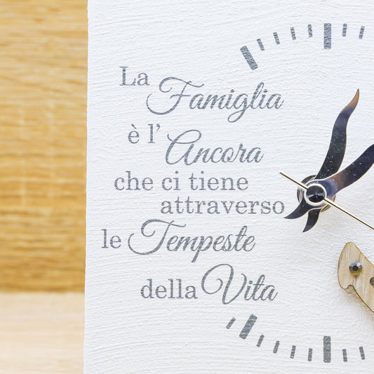 Orologio Grande "Famiglia" con Ancora Negó