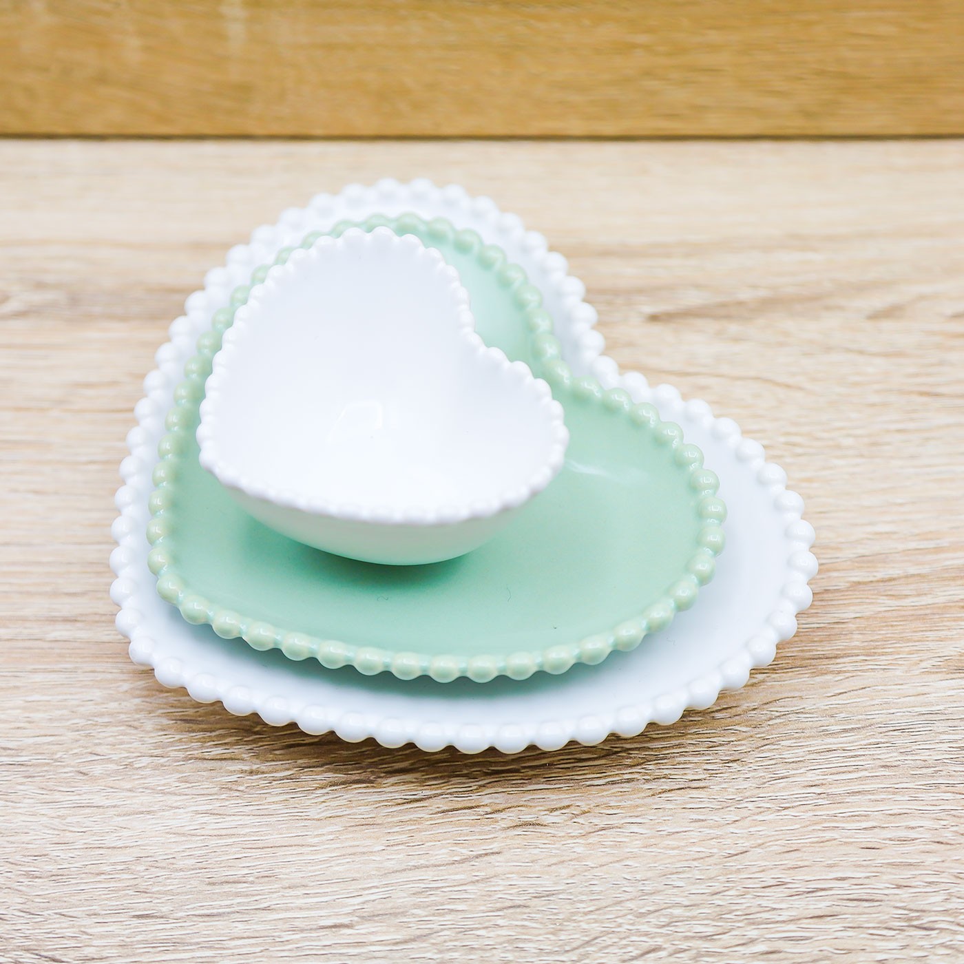 Tris Piatti Bianchi e Verdi Claraluna