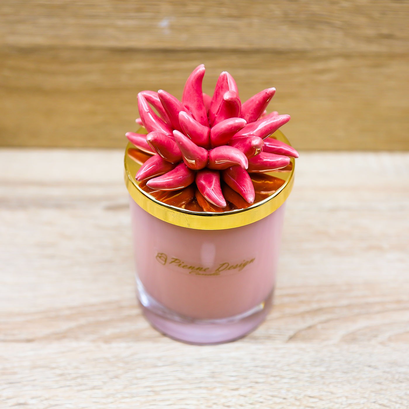 Candela Profumata con Riccio Rosa Pienne Design