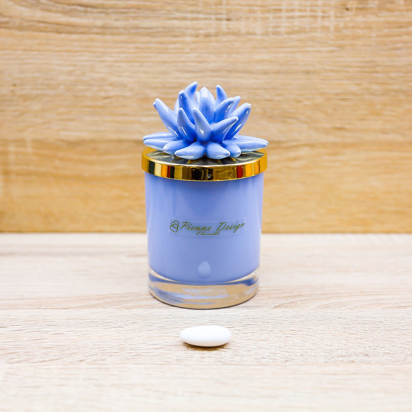 Candela Profumata con Riccio Celeste Pienne Design