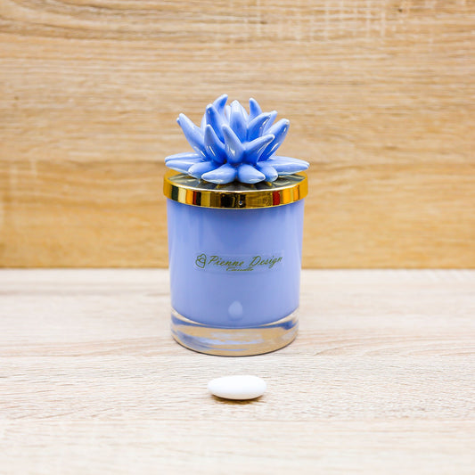Candela Profumata con Riccio Celeste Pienne Design