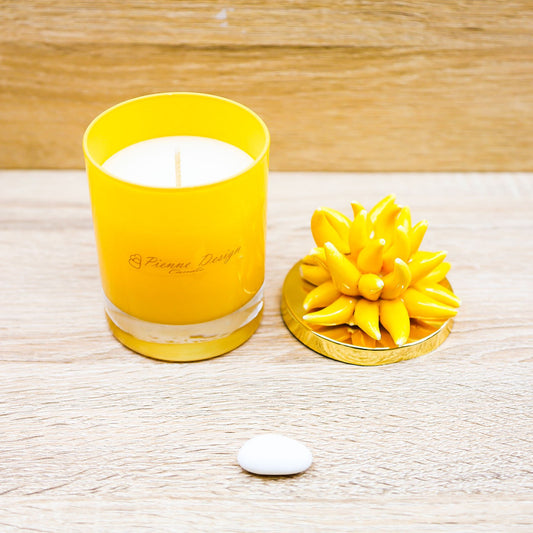 Candela Profumata con Riccio Ocra Pienne Design