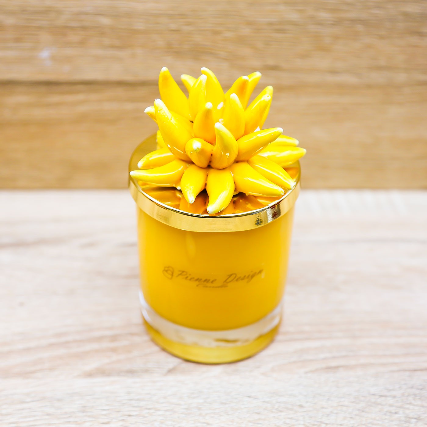 Candela Profumata con Riccio Ocra Pienne Design