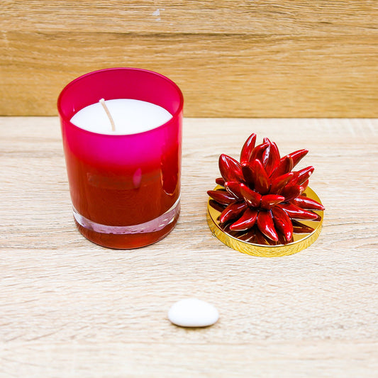 Candela Profumata con Riccio Rosso Pienne Design