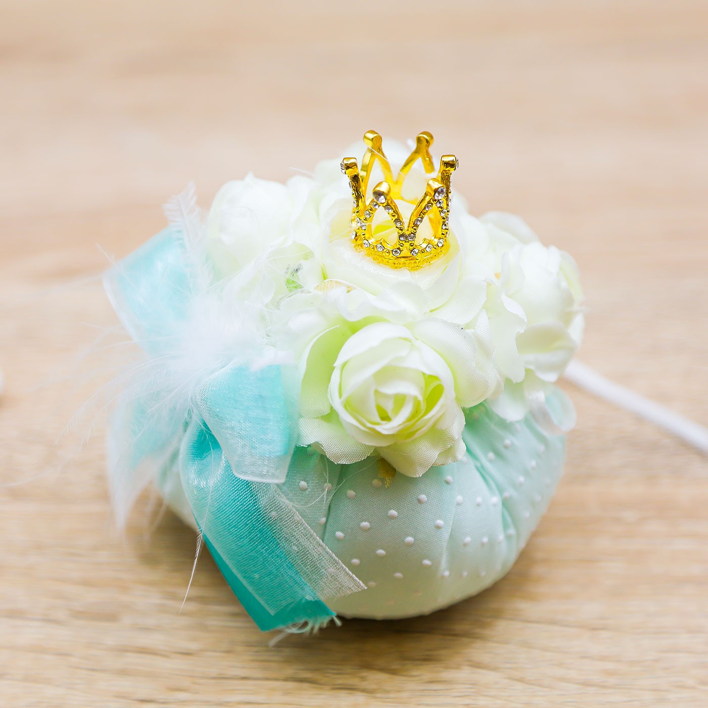 Sacchetto Puffo Piccolo con Piume e Corona