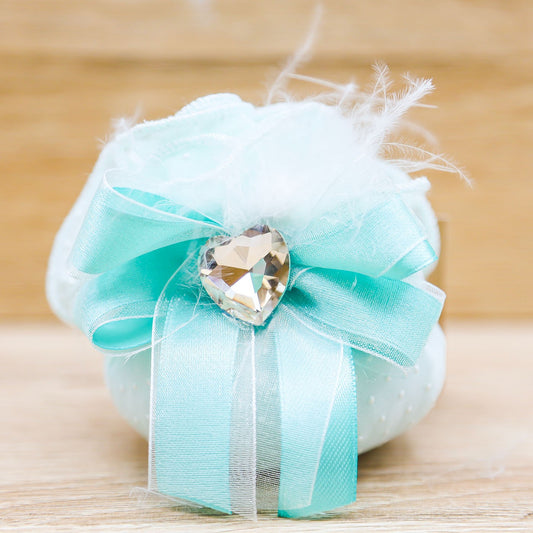 Sacchetto Puffo Piccolo con Piume, Cuoricino e Sali Profumati