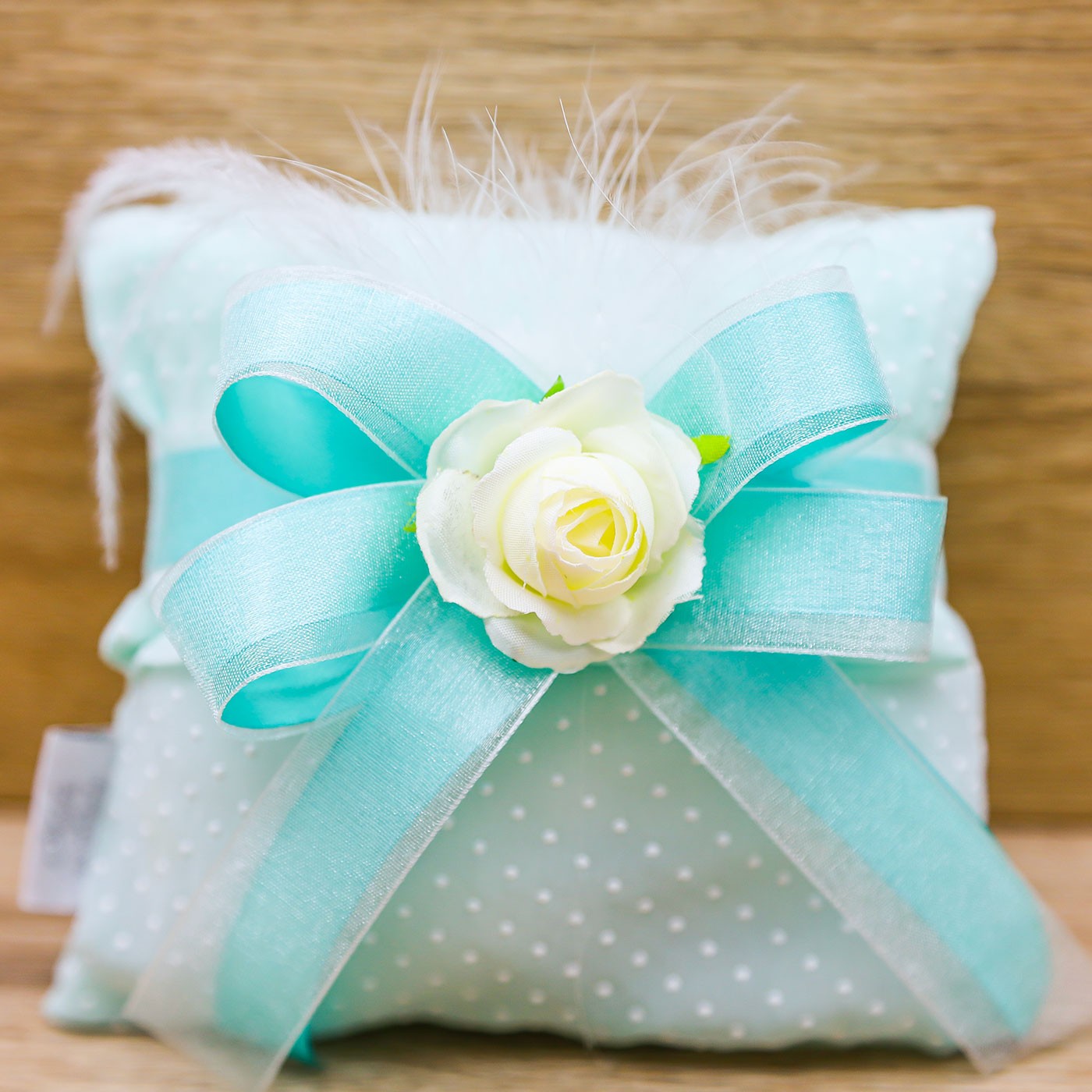 Sacchetto Pochette con Piume e Fiore