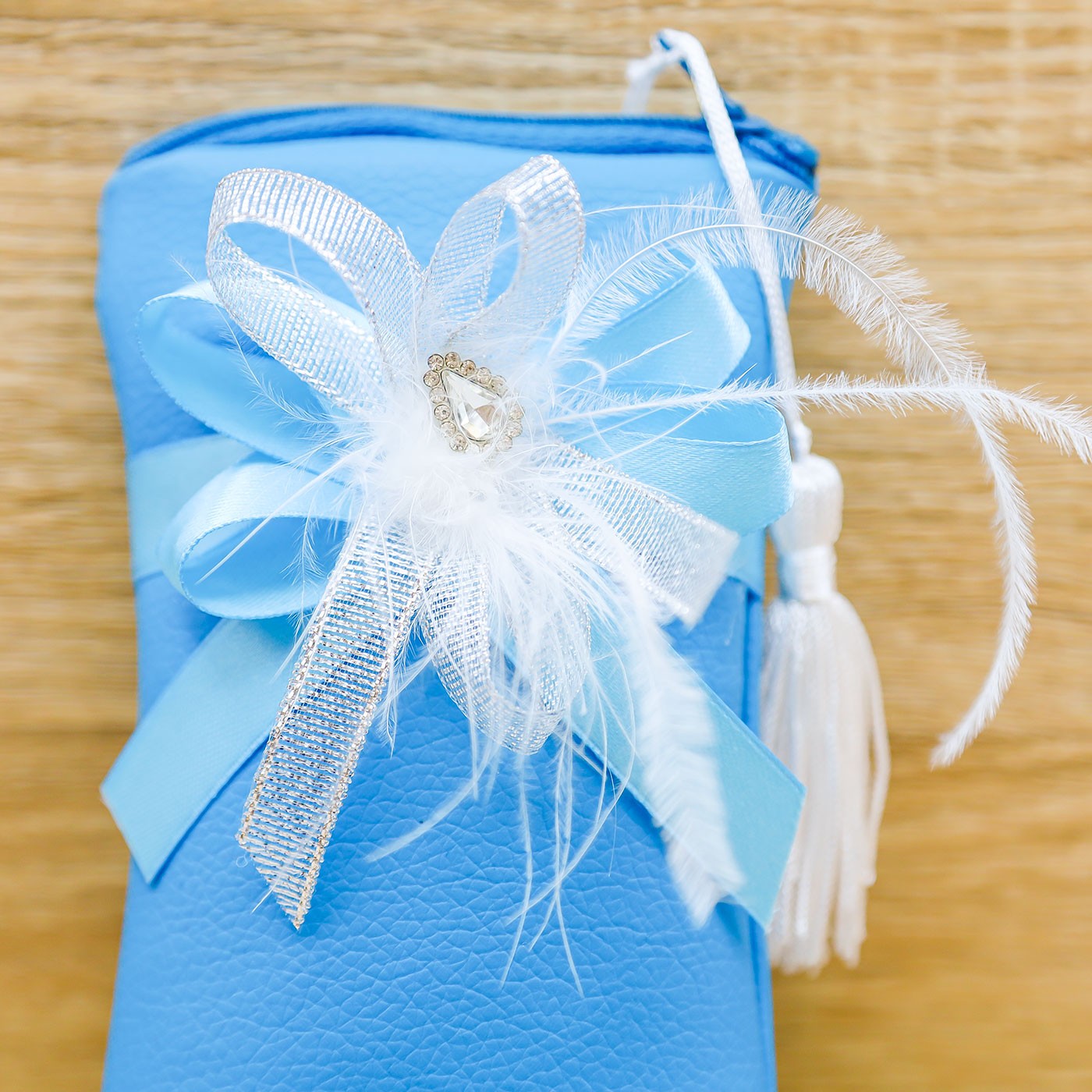 Sacchetto Azzurro con Piume