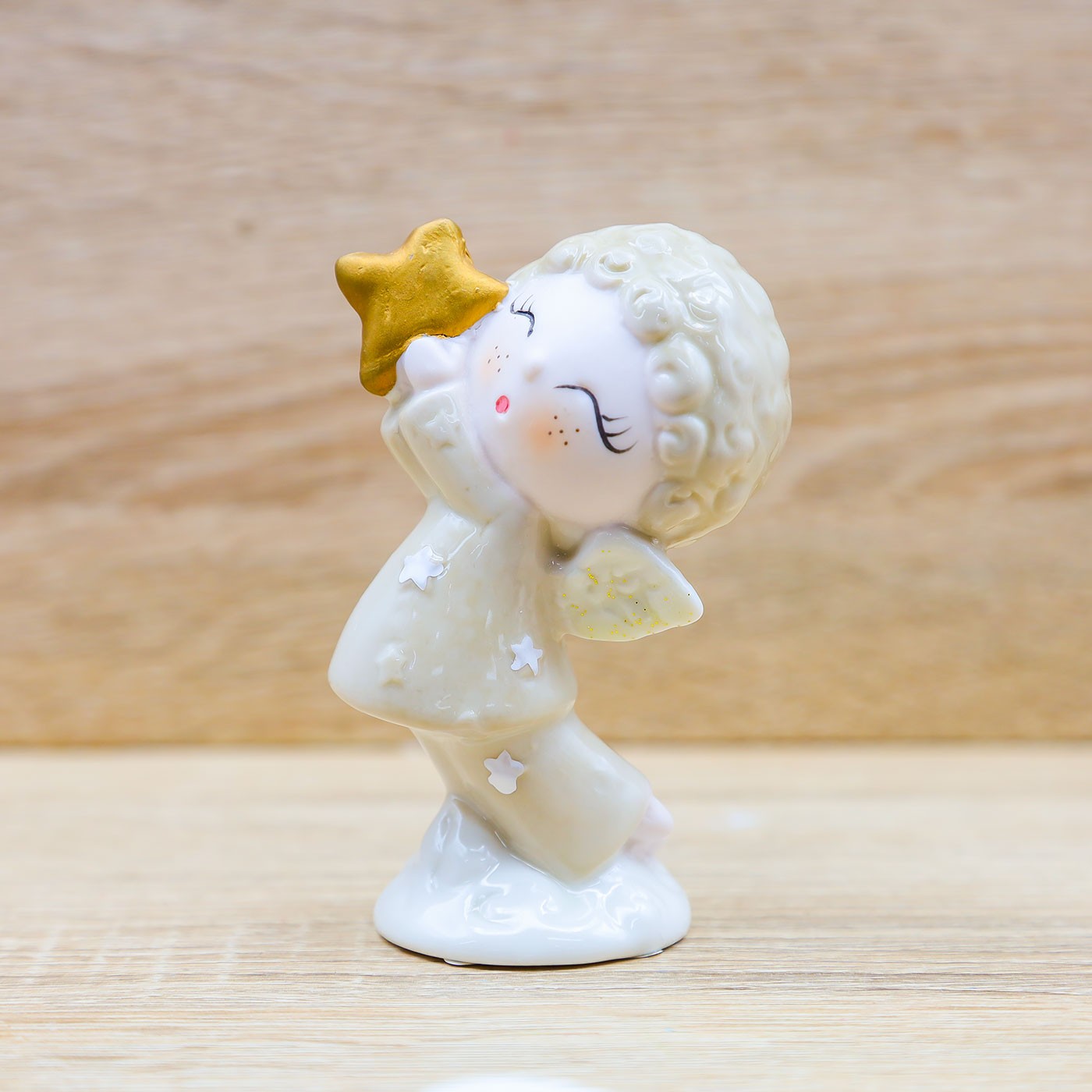 Angioletto Maschio Beige con Stella Oro Claraluna