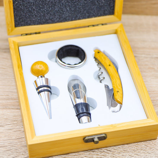 Set Vino Bamboo Cuore Matto