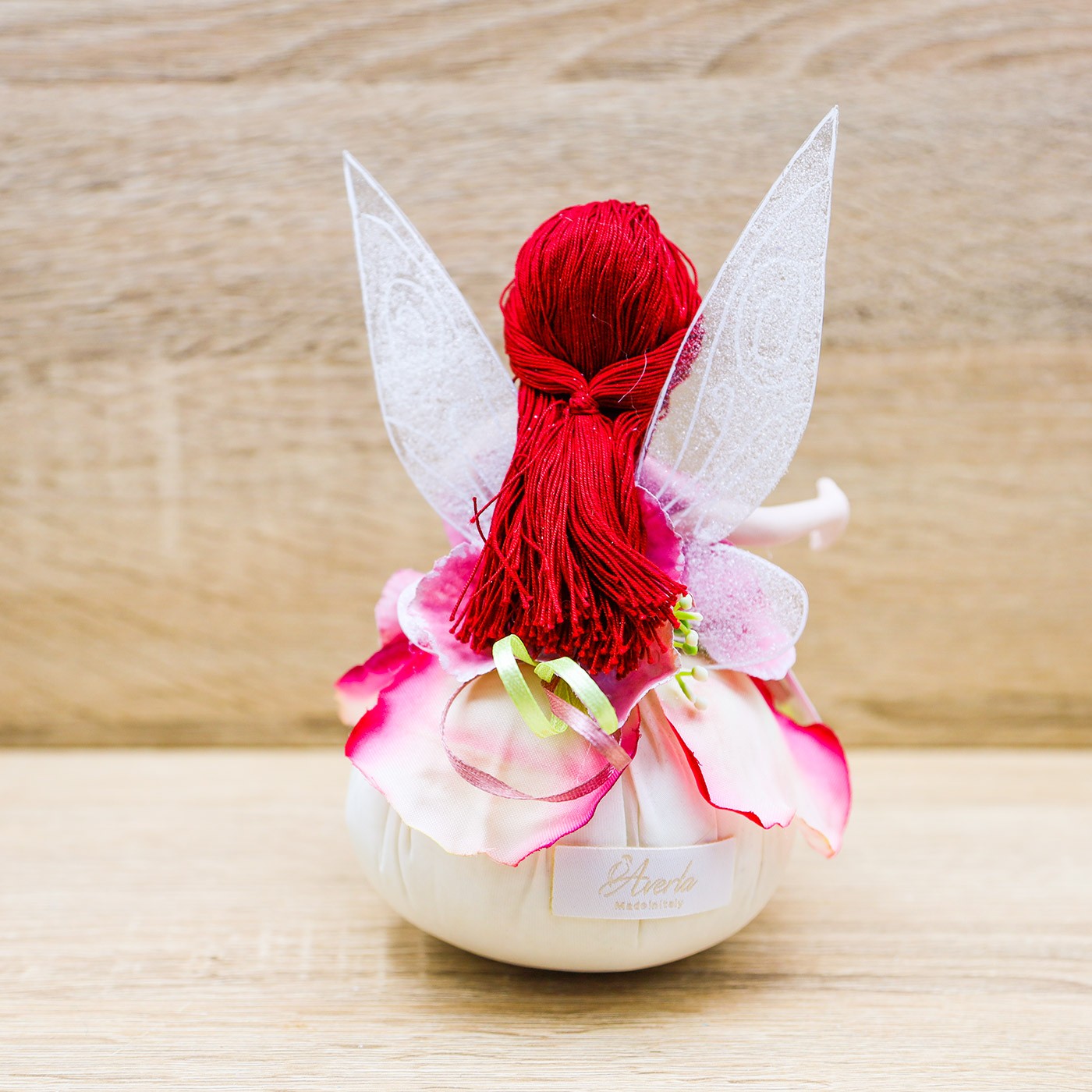 Fatina con Abito Rosa su Puffo Averla Bomboniere