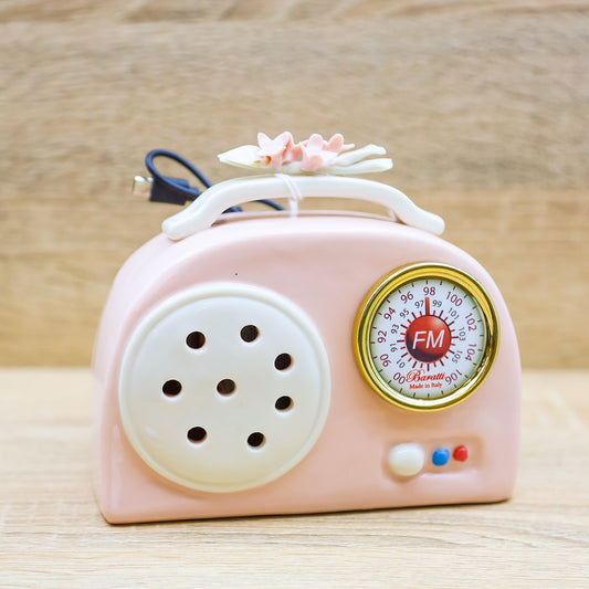Radio Cassa Bluetooth Porcellana Rosa