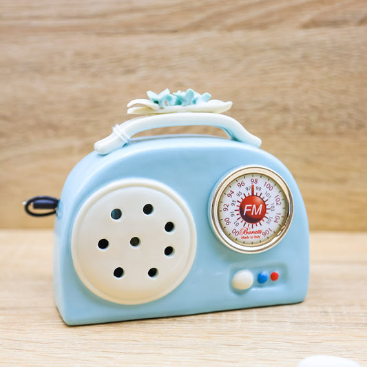 Radio Cassa Bluetooth Porcellana Azzurro