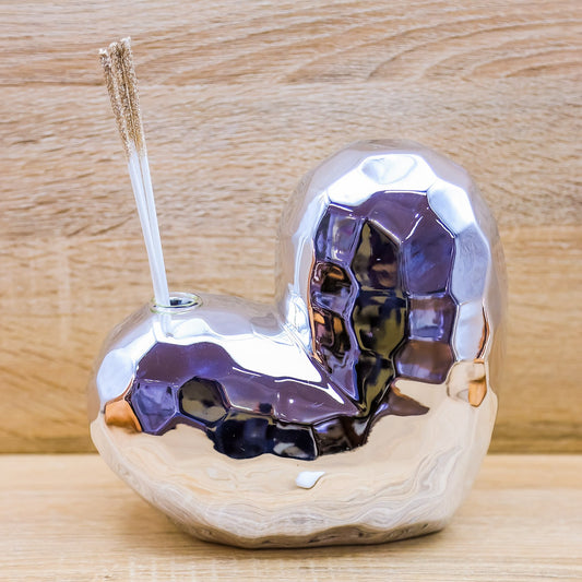 Profumatore Grande Cuore Argento Claraluna