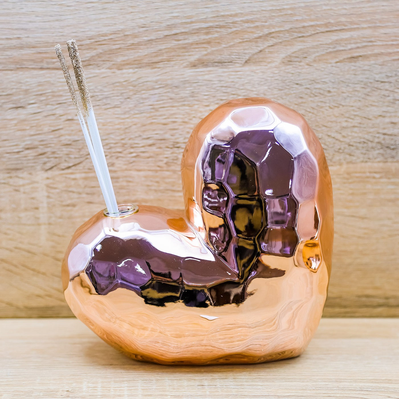 Profumatore Grande Cuore Oro Rosa Claraluna