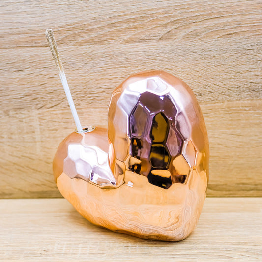 Profumatore Grande Cuore Oro Rosa Claraluna