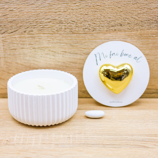 Candela con Cuore Oro Claraluna