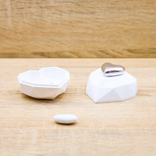 Scatolina Cuore Argento Claraluna