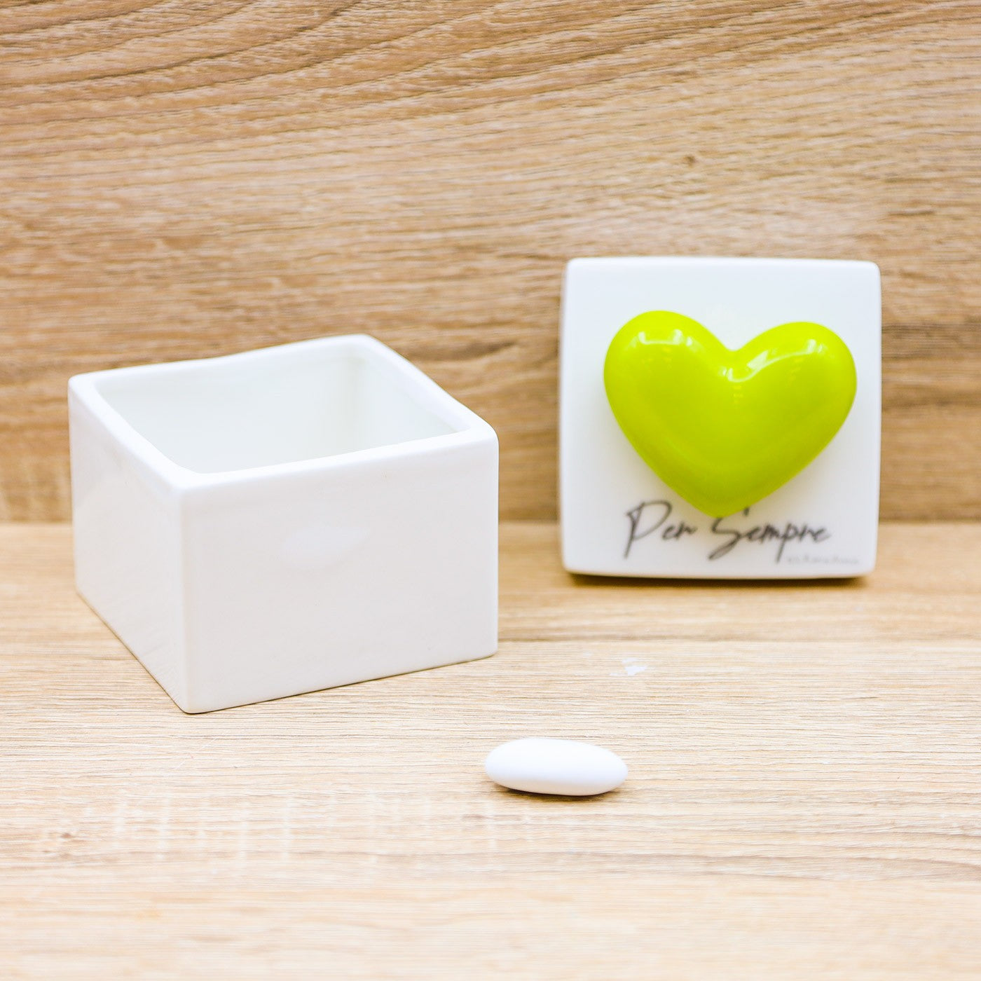 Scatola Piccola Cuore Verde "Per Sempre" Claraluna