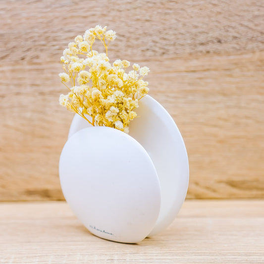 Vaso Tondo con Fiori Claraluna