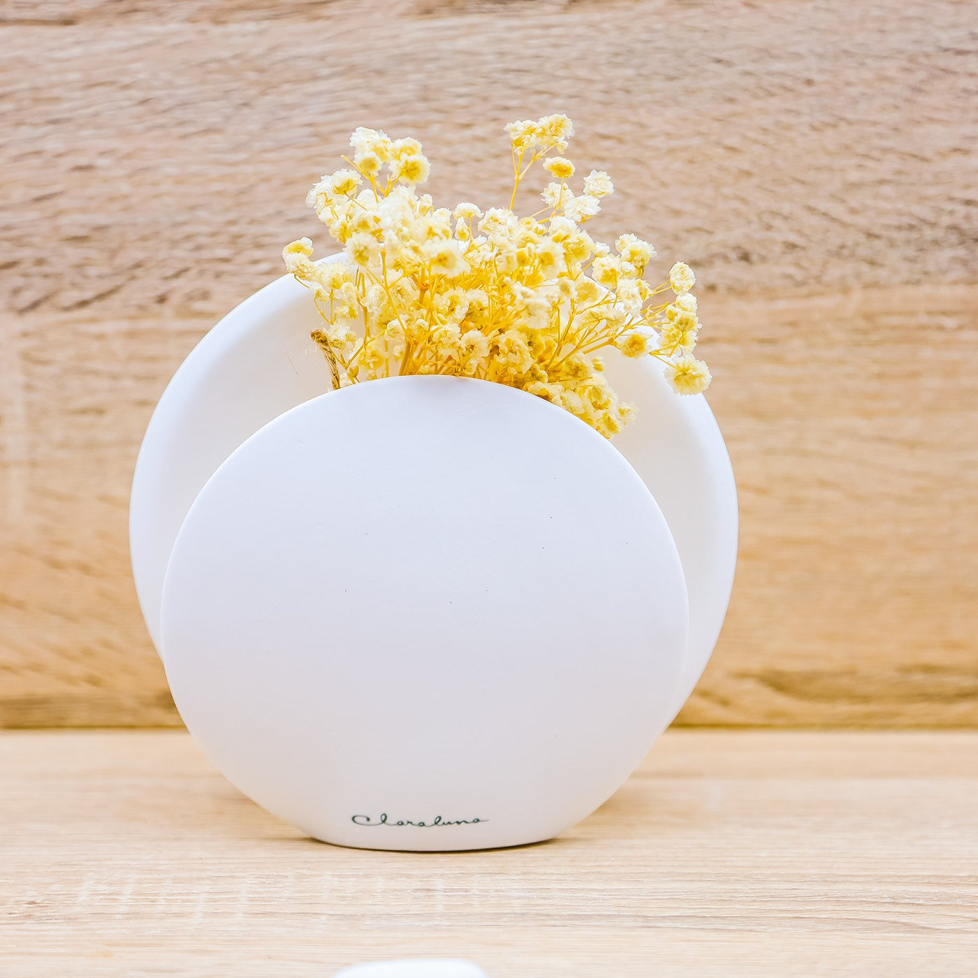 Vaso Tondo Medio con Fiori Claraluna