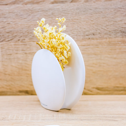 Vaso Tondo Medio con Fiori Claraluna