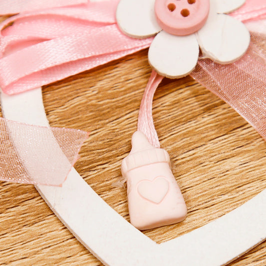 Applicazione Cuore Fiocco Rosa