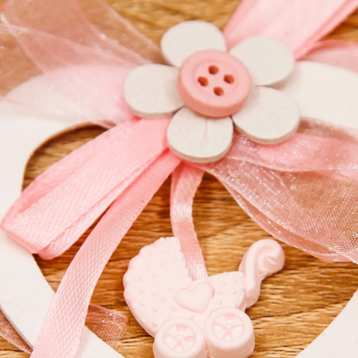 Applicazione Cuore Fiocco Rosa