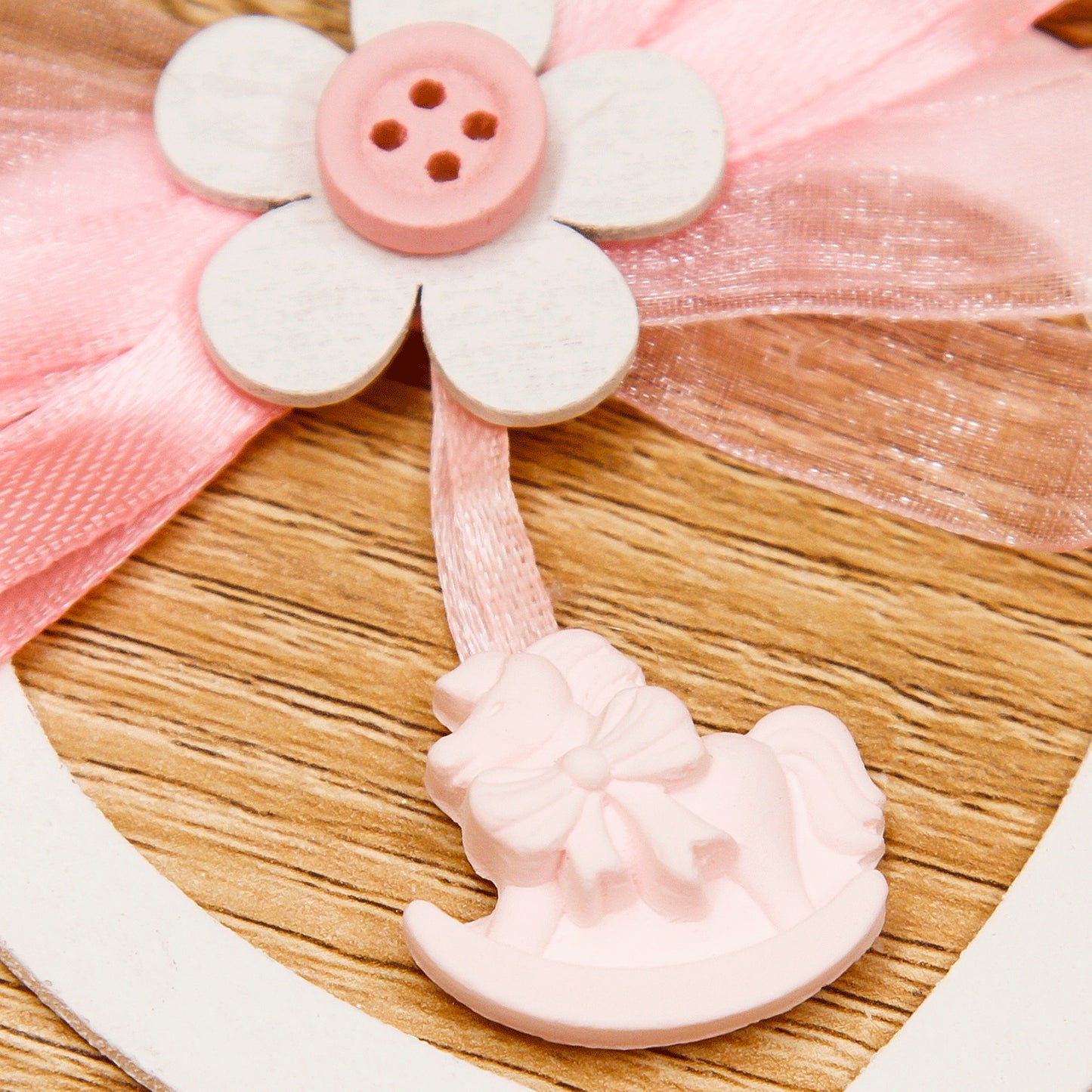 Applicazione Cuore Fiocco Rosa