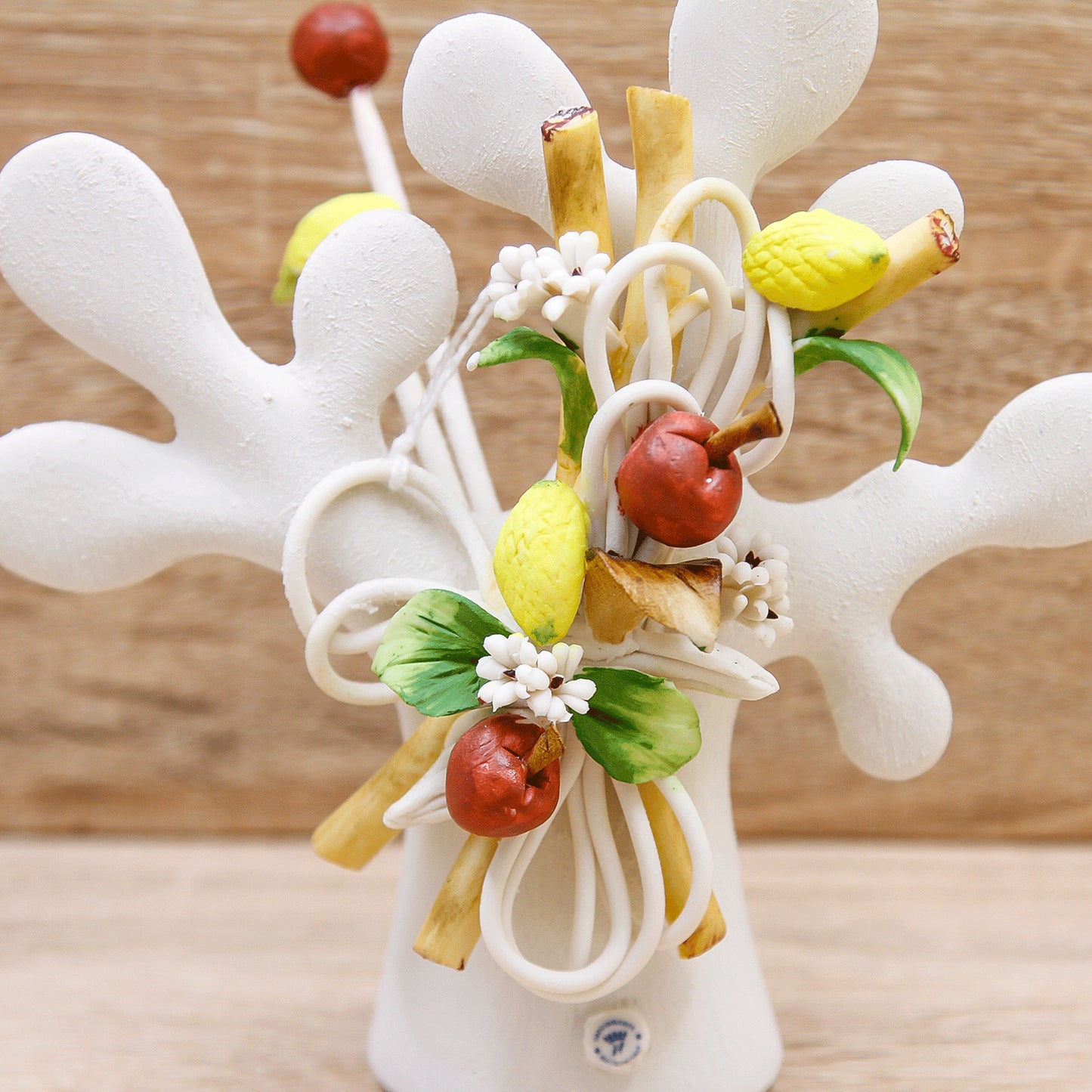 Profumatore Albero della Vita Grande Linea Frutta Porcellana di Capodimonte