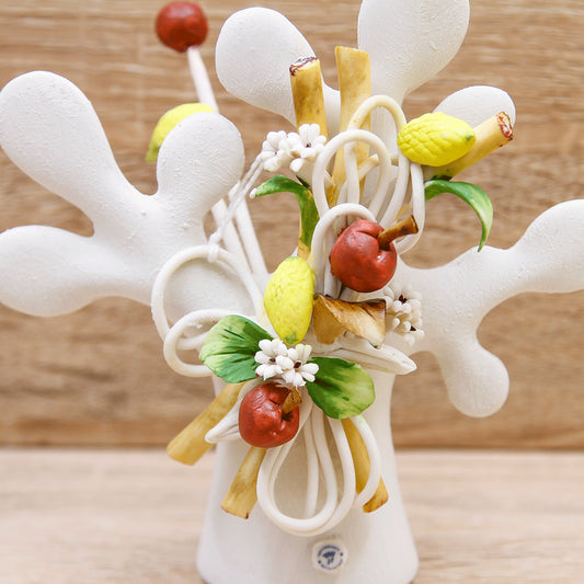 Profumatore Albero della Vita Grande Linea Frutta Porcellana di Capodimonte