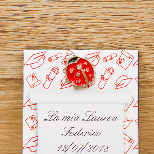 Magnete Personalizzato Laurea Coccinella