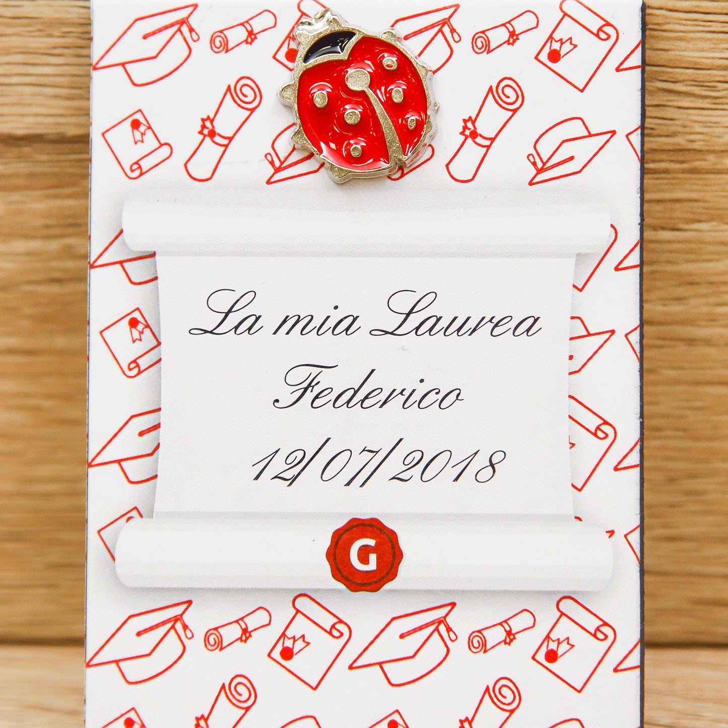 Magnete Personalizzato Laurea Coccinella