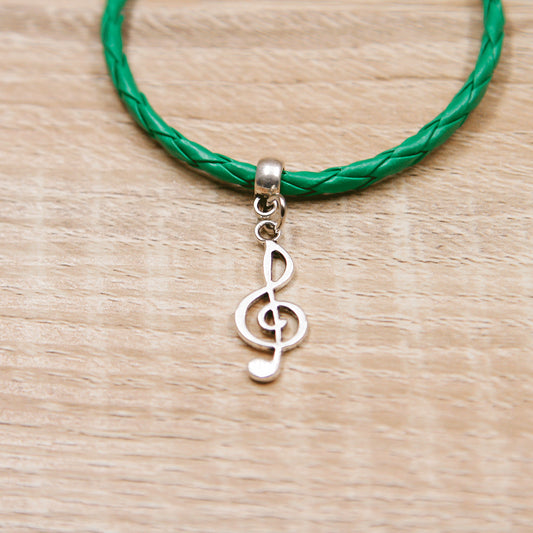Bracciale Cordoncino Sottile con Chiave di Violino Linea Musica